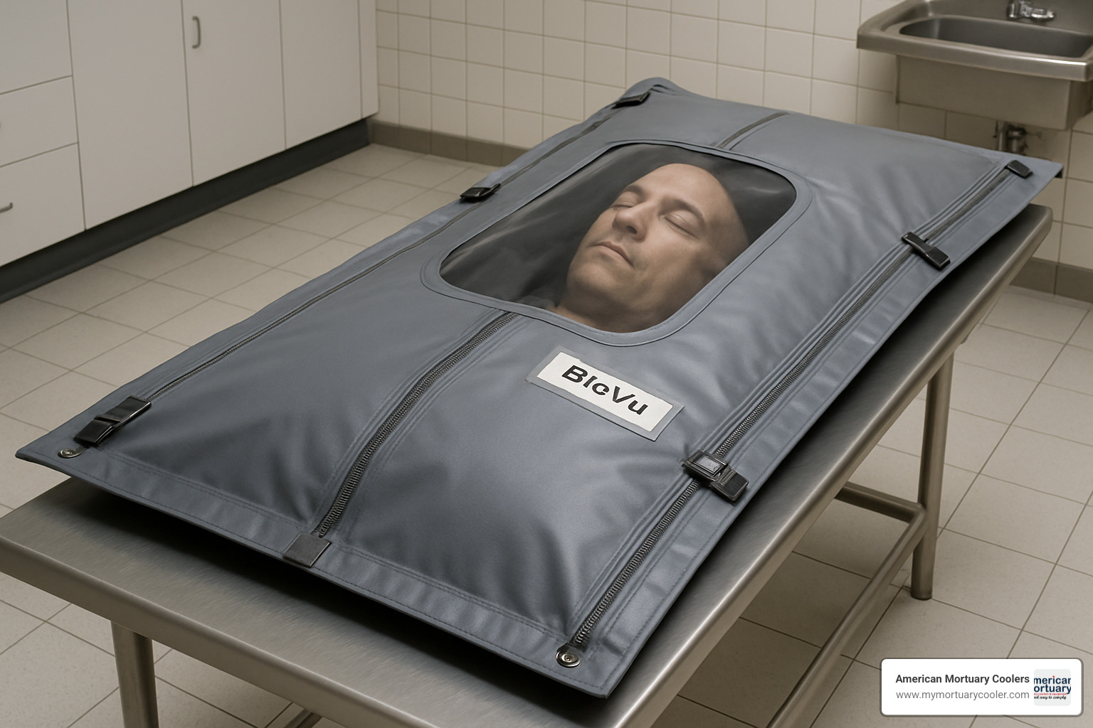 Advanced body bag features including BioVu viewing windows, heat-sealed hermetic closures, and MRI-safe hardware - body bags for dead bodies