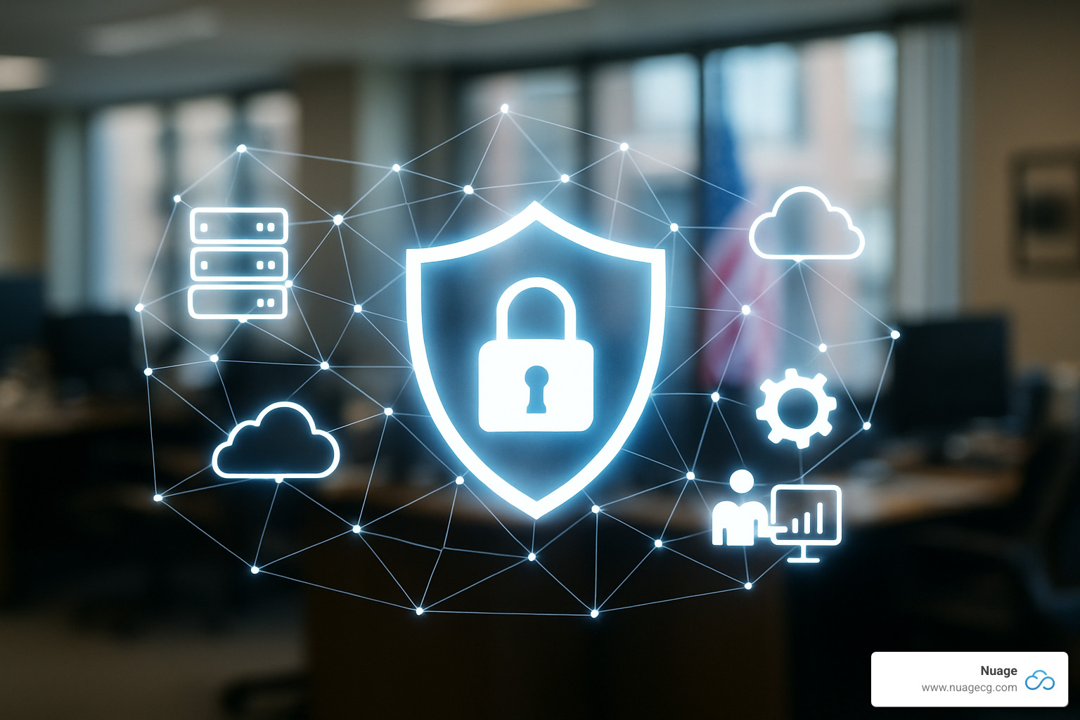 Security shield protecting connected business systems - netsuite erp integration