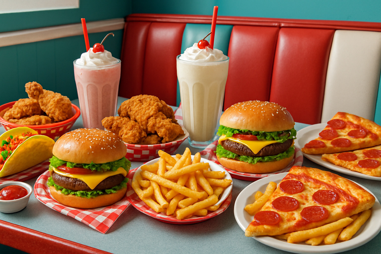 delicious fast food variety - fast food near me