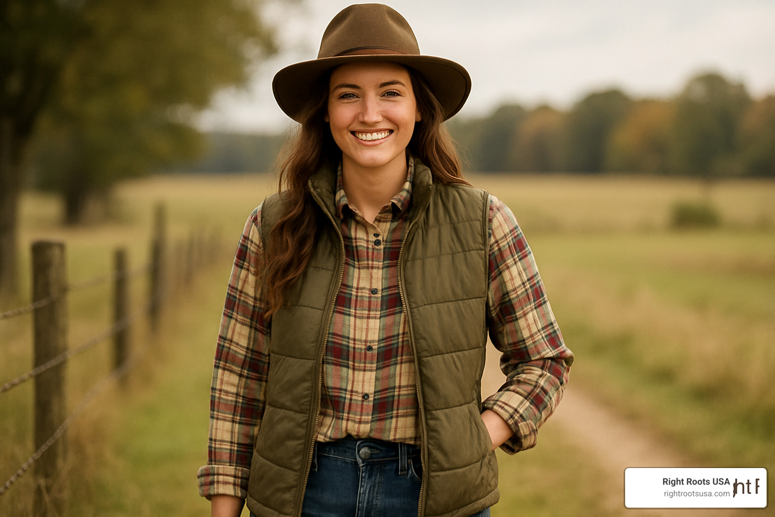 three styled looks side-by-side - country apparel