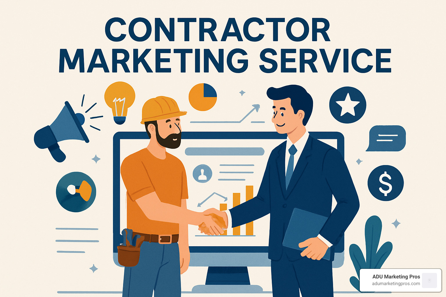 High-converting contractor homepage with clear value proposition, professional project photos, customer testimonials, and prominent contact information - contractor marketing service High-converting contractor homepage with clear value proposition, professional project photos, customer testimonials, and prominent contact information - contractor marketing service