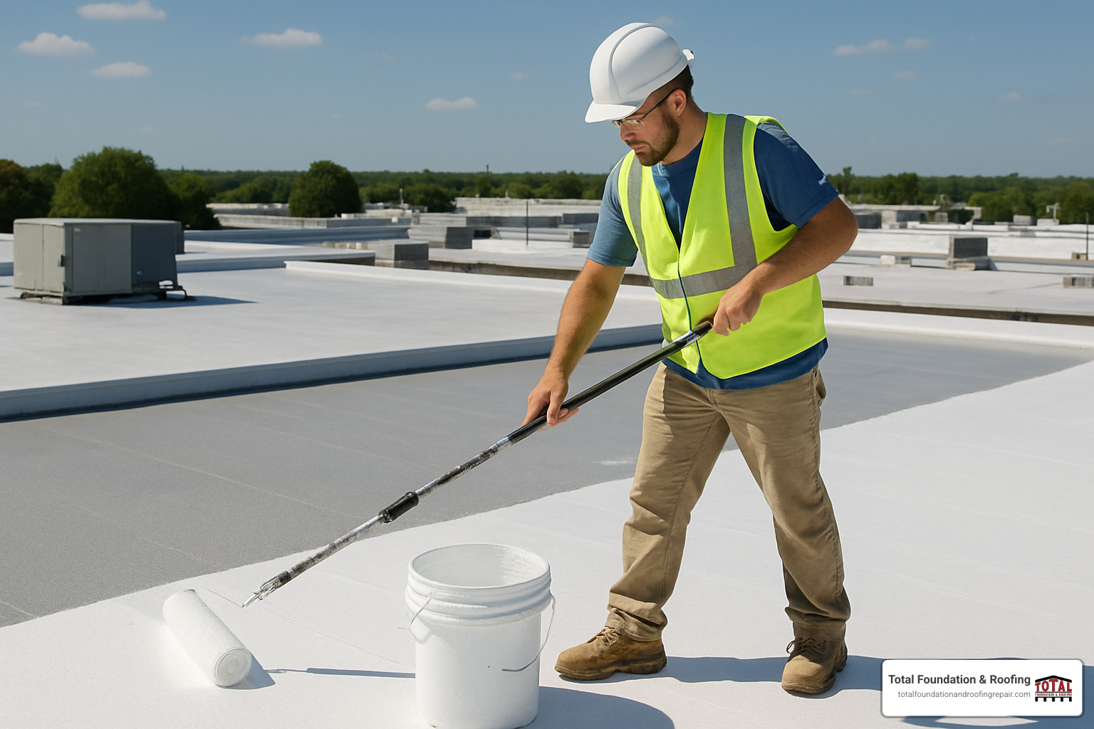 reflectometer measuring roof coating reflectivity - commercial roof coatings near me