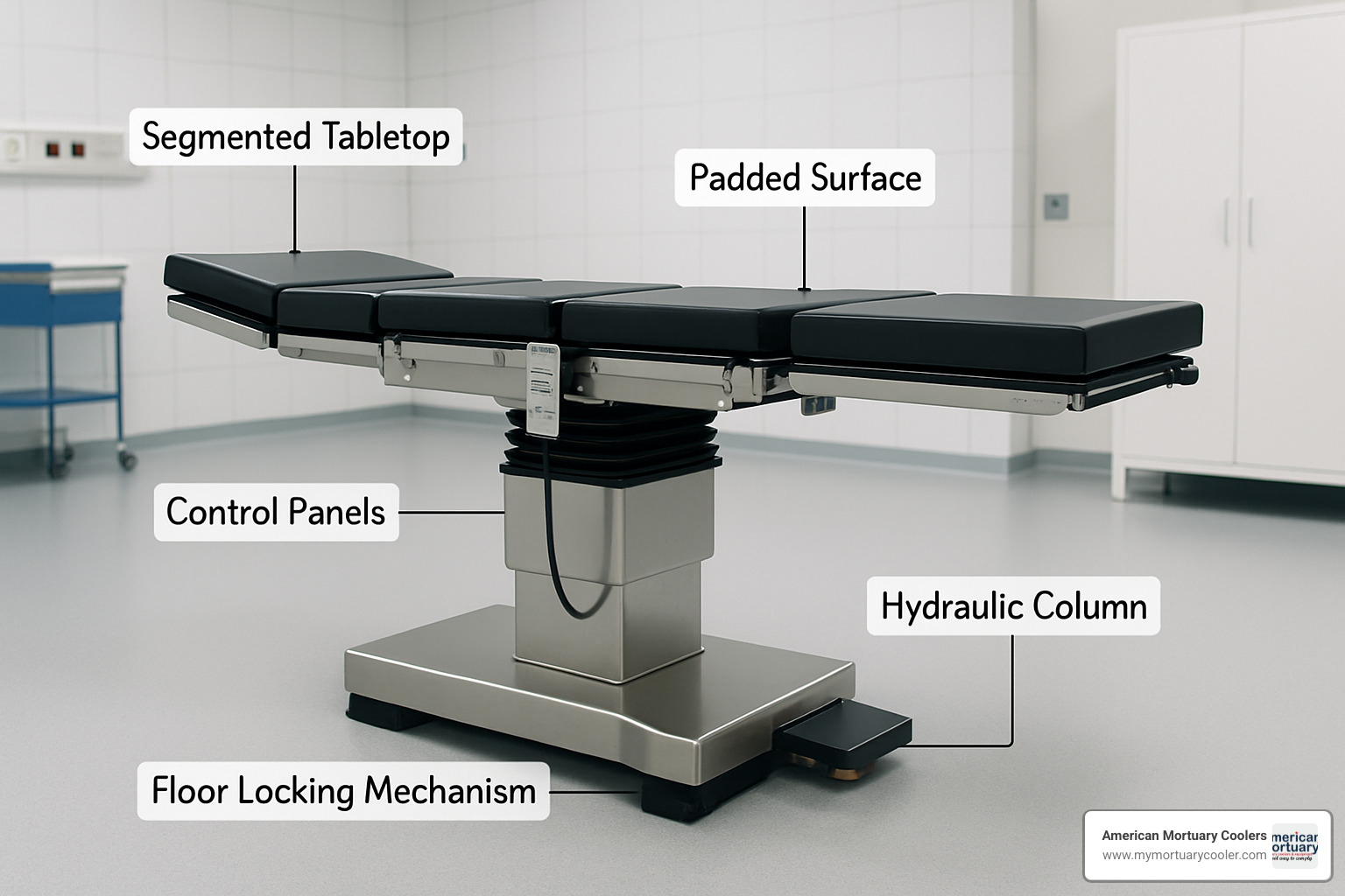modern operating table components