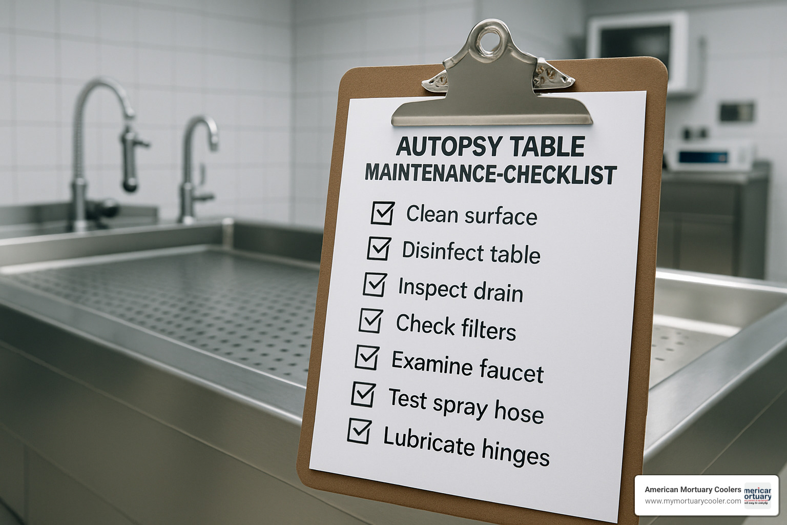 autopsy table maintenance checklist - autopsy-table-