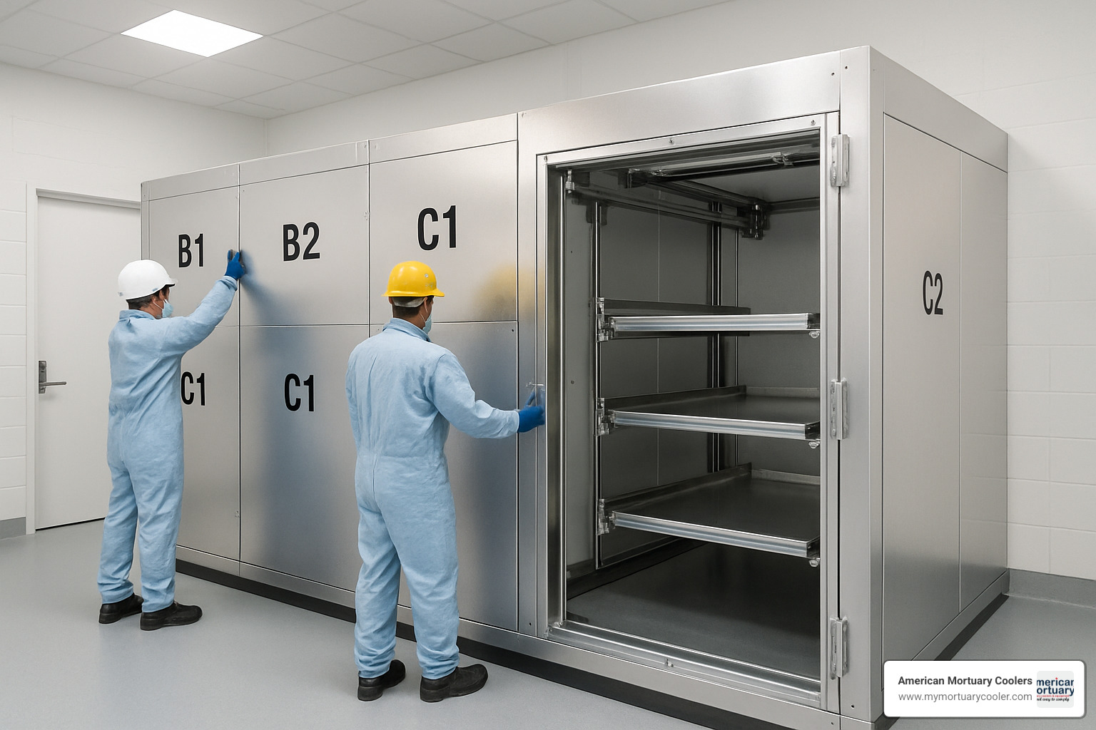 modular walk-in mortuary cold room installation - cold room mortuary