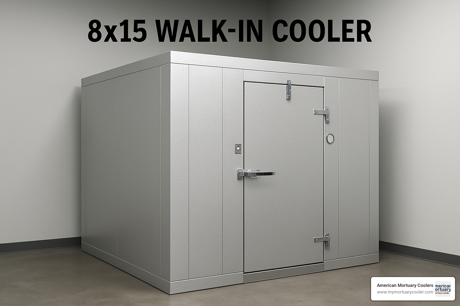 Utility meter showing energy consumption tracking - 8x15 walk in cooler