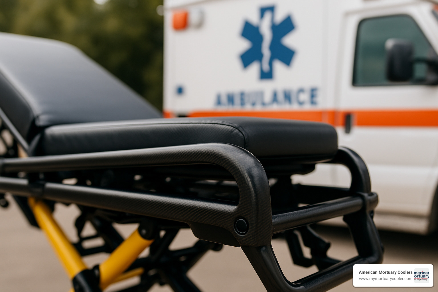 carbon-fiber stretcher frame showing lightweight construction - ems-stretcher