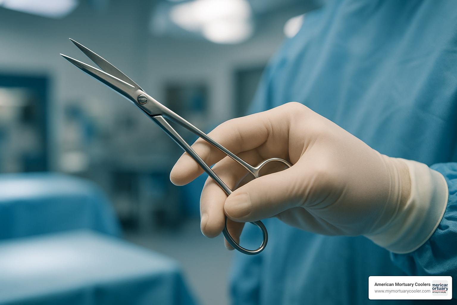 surgeon holding metz scissors with proper grip - metz scissors