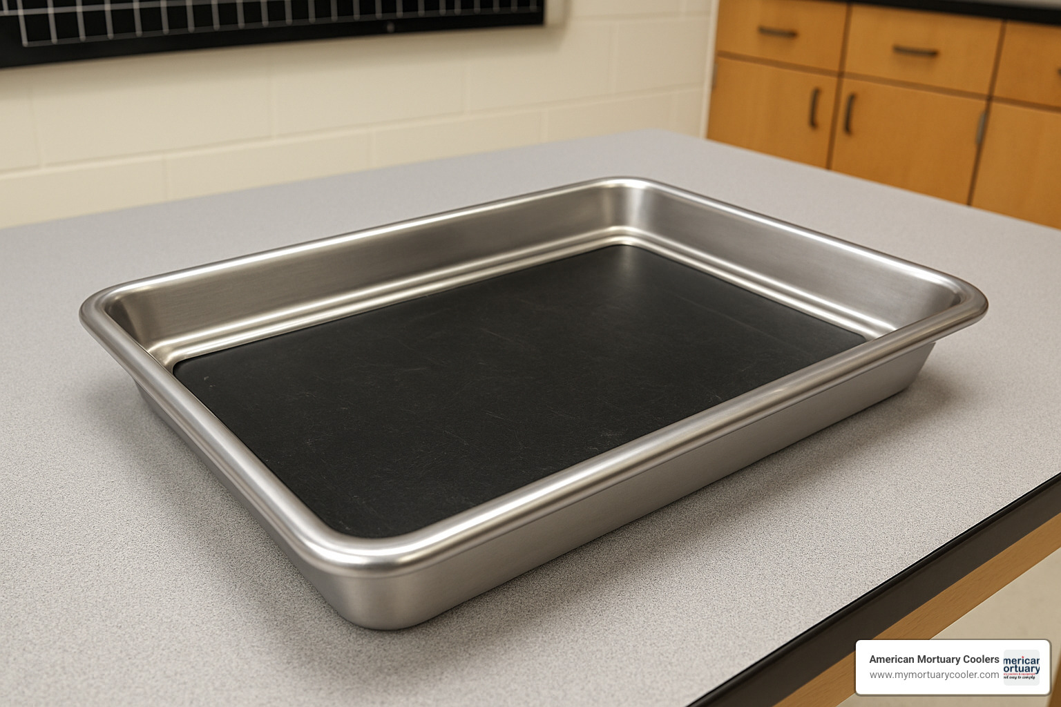 wax-lined stainless steel dissection tray with raised edges and drainage channels - dissection equipment