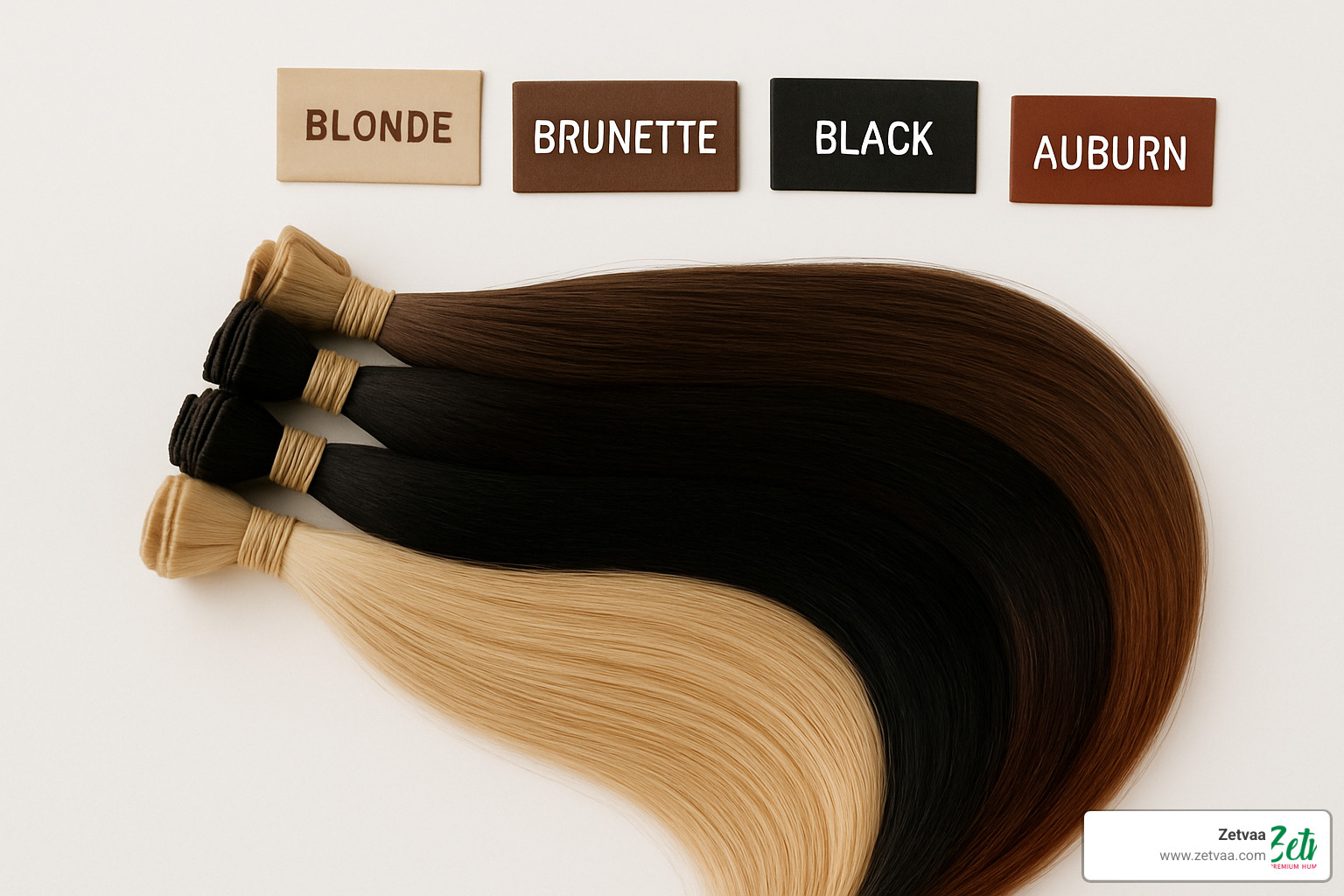 color swatched hand tied extension bundles - buy hand tied extensions