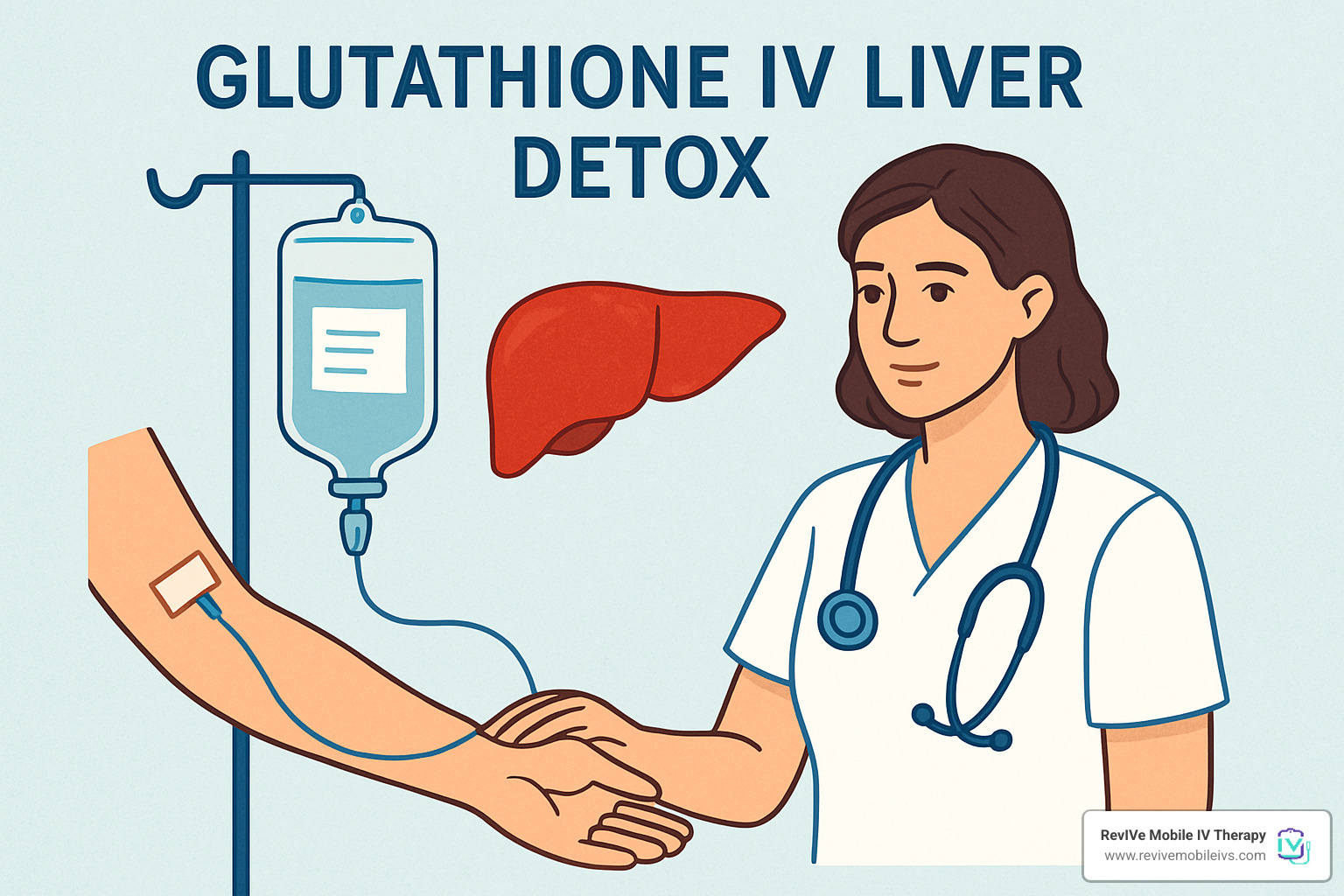 nurse preparing IV glutathione treatment in home setting - glutathione iv liver detox