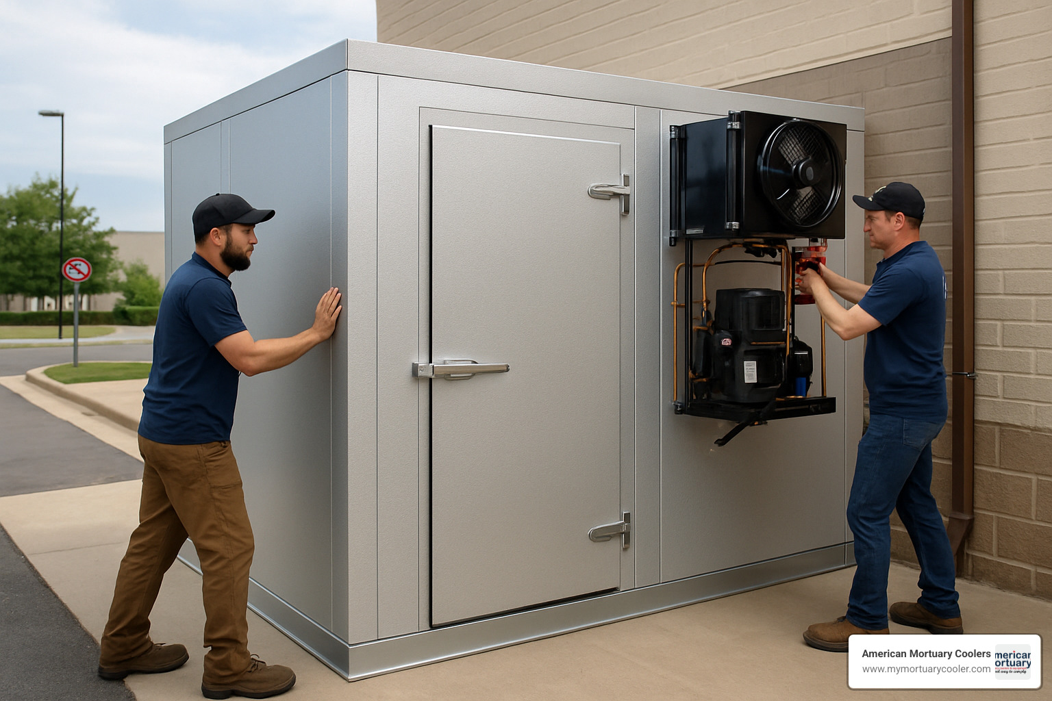 outdoor walk-in cooler installation - walk-in-coolers