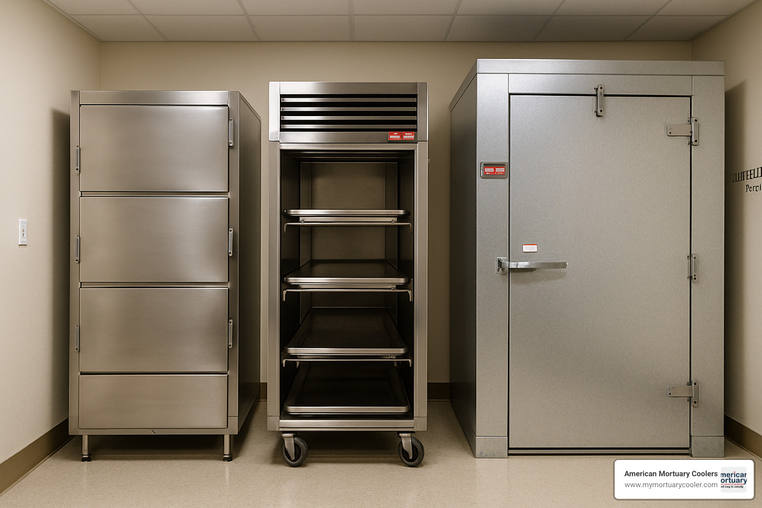different types of three-person mortuary coolers - three-person-mortuary-cooler