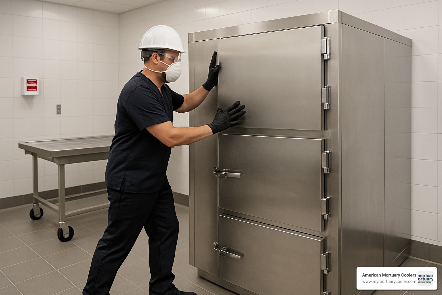 mortuary cooler installation - funeral mortuary supplies
