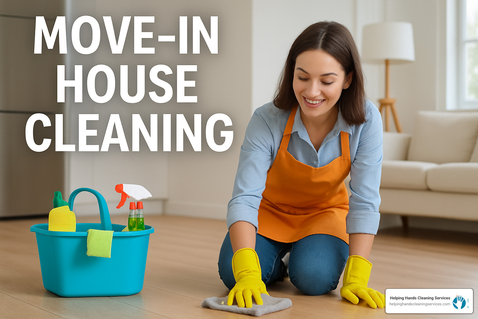 Professional cleaning crew with equipment versus DIY cleaning supplies - Move in house cleaning