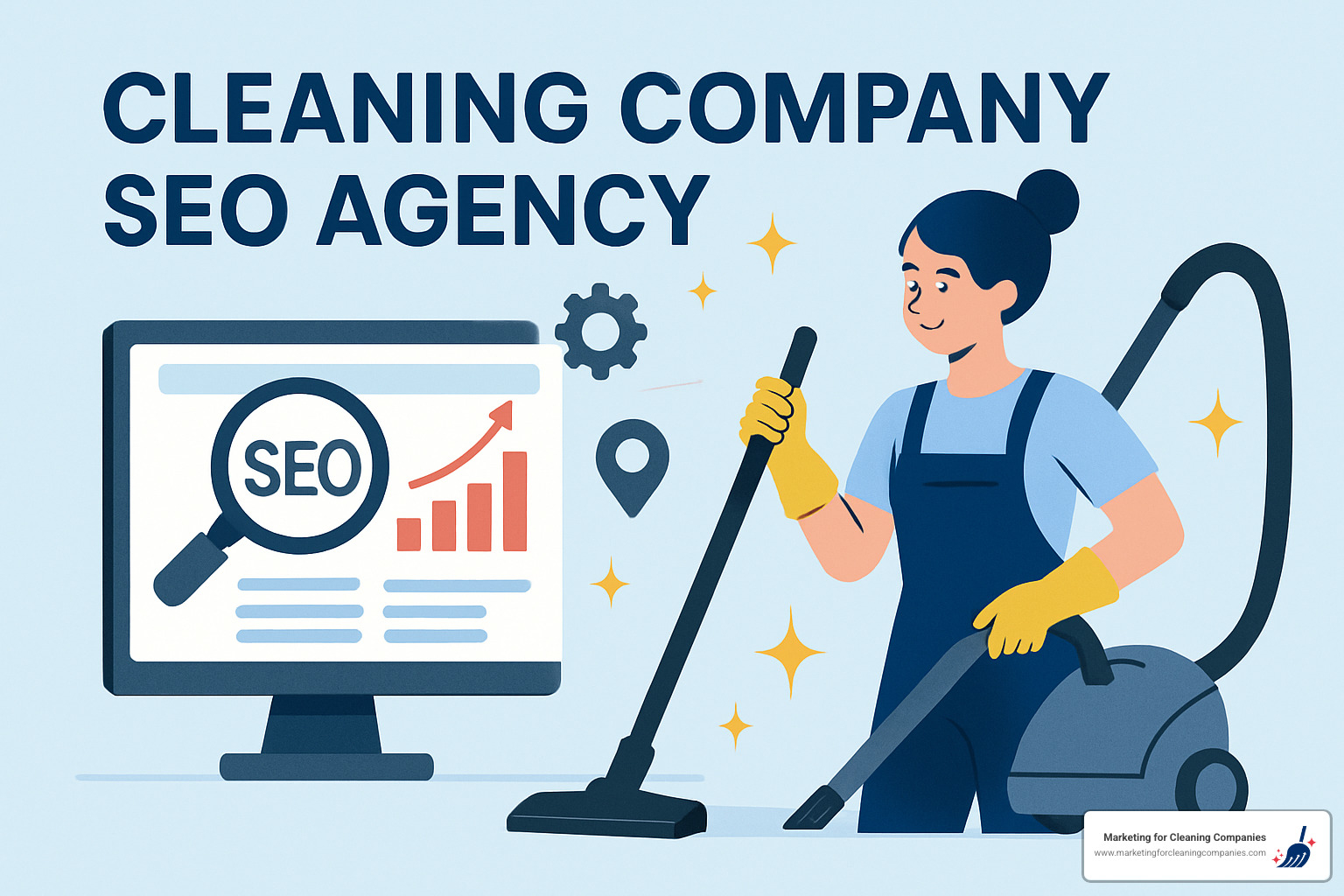 Line graph illustrating 12-month ranking growth achieved by a cleaning company SEO agency Line graph illustrating 12-month ranking growth achieved by a cleaning company SEO agency