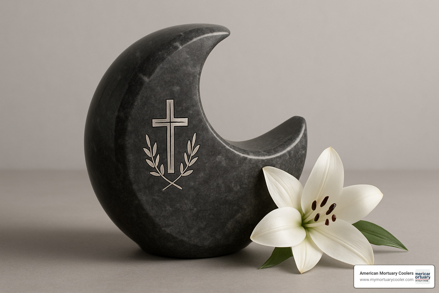 detailed size comparison chart showing dimensions - crescent memorial urns