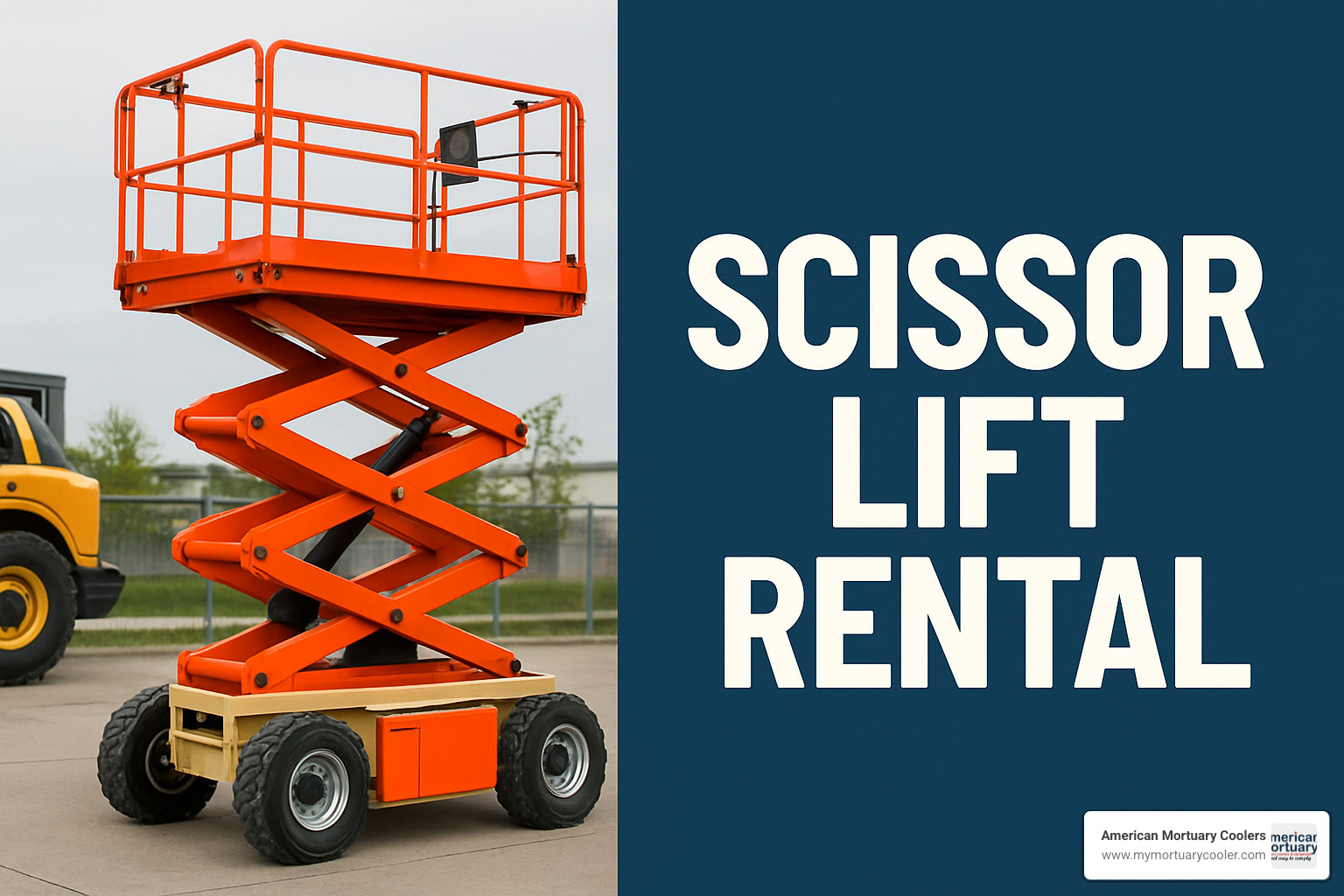 workers selecting scissor lift height and capacity for warehouse maintenance - scissor lift rental
