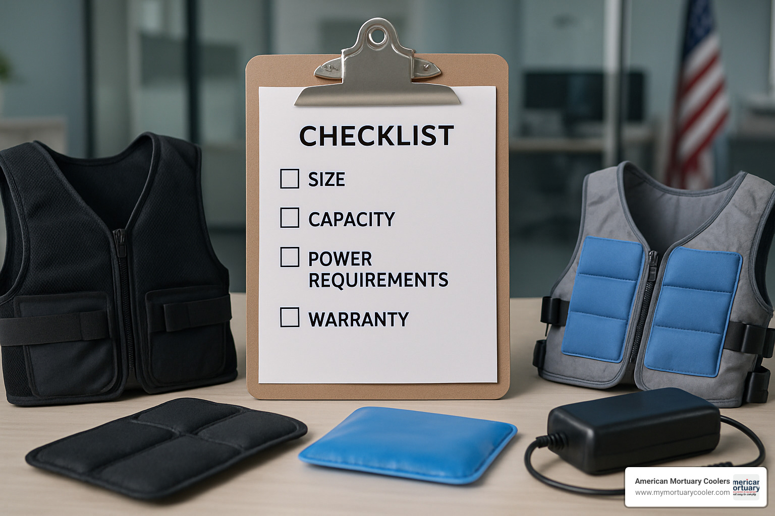 Comprehensive buyer's checklist showing size, capacity, power requirements, and warranty considerations - body-cooler-