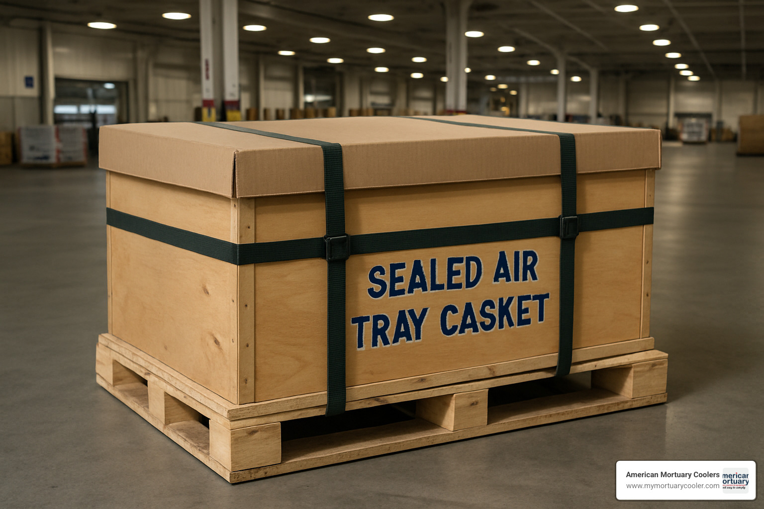 sealed tray on pallet - air tray casket