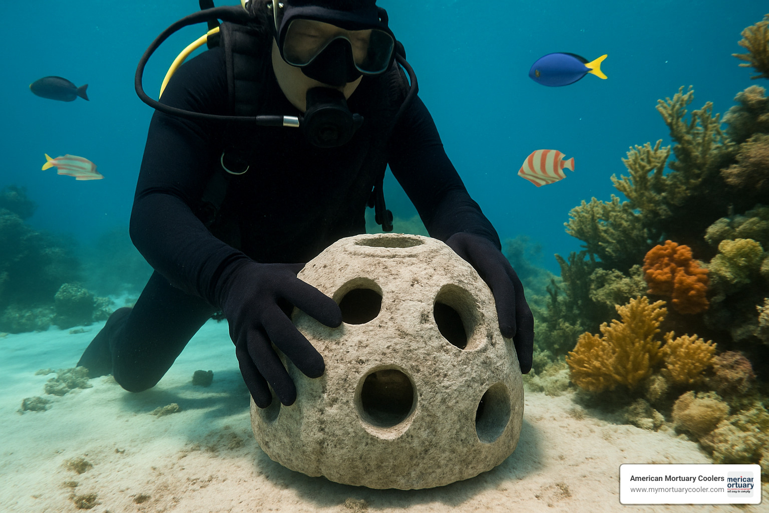 reef-building ashes - green body disposal