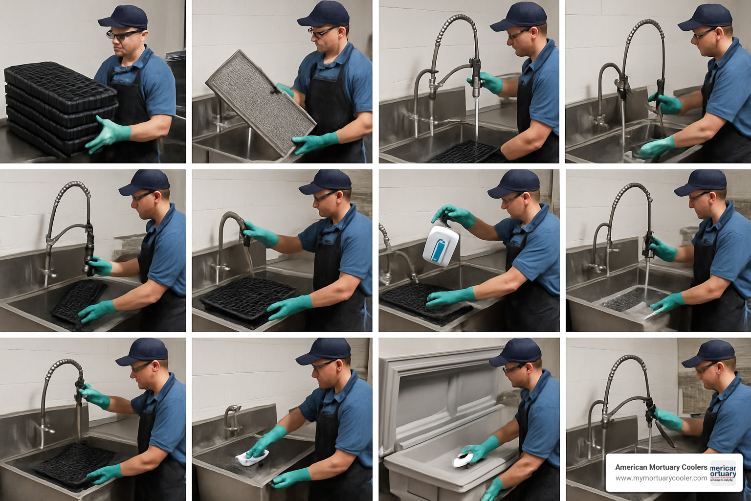 step by step cleaning and maintenance process for different types of tray air systems - tray air