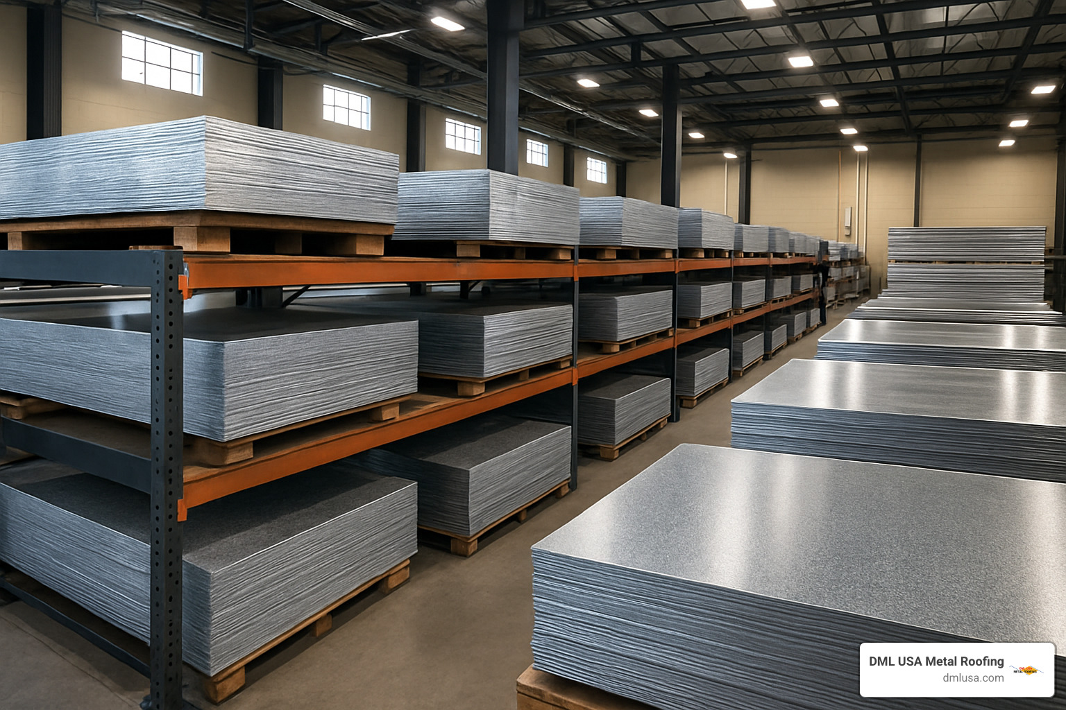 stacked GI sheets in warehouse - gi sheet suppliers near me