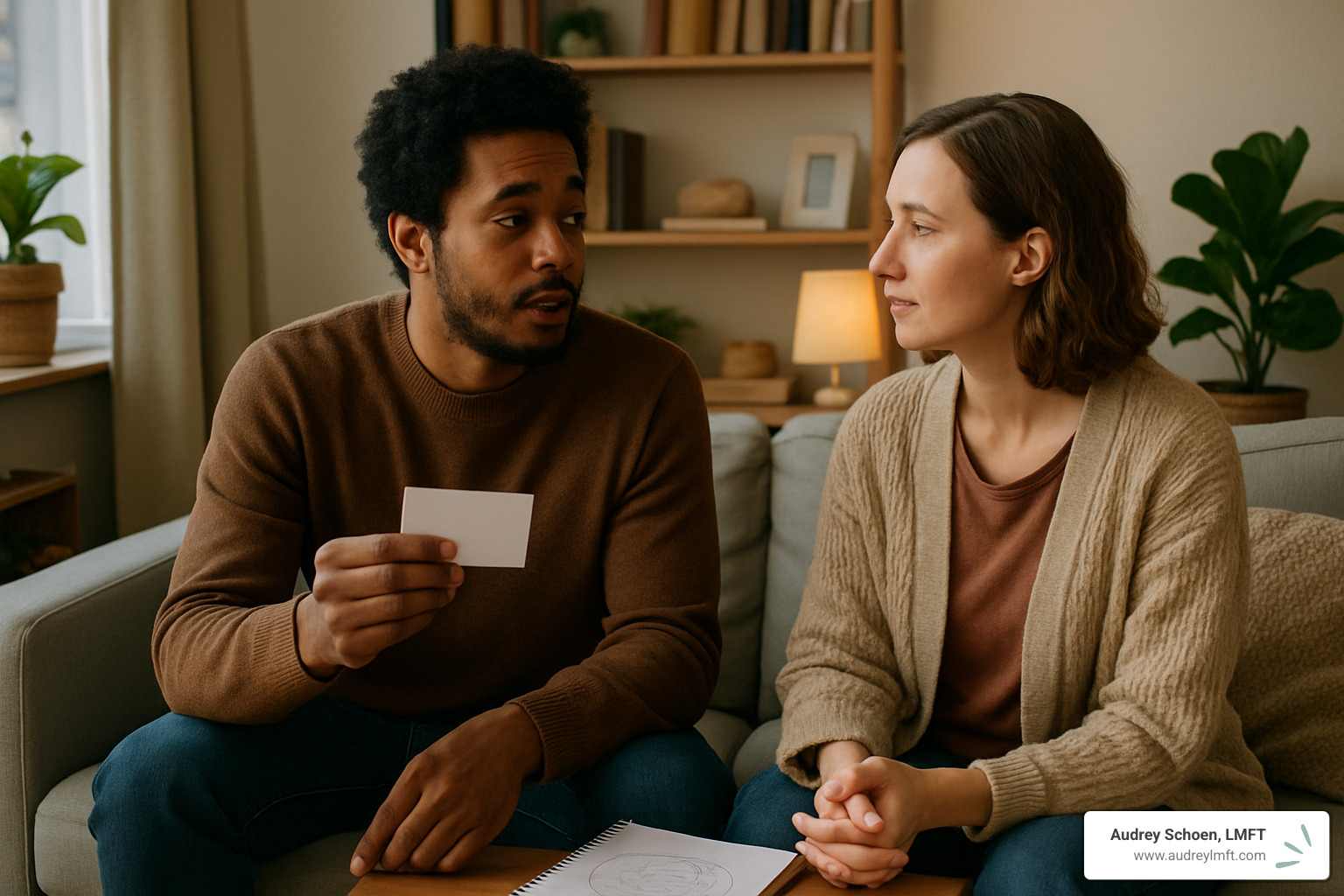 couple practicing feedback wheel - communication counseling for couples