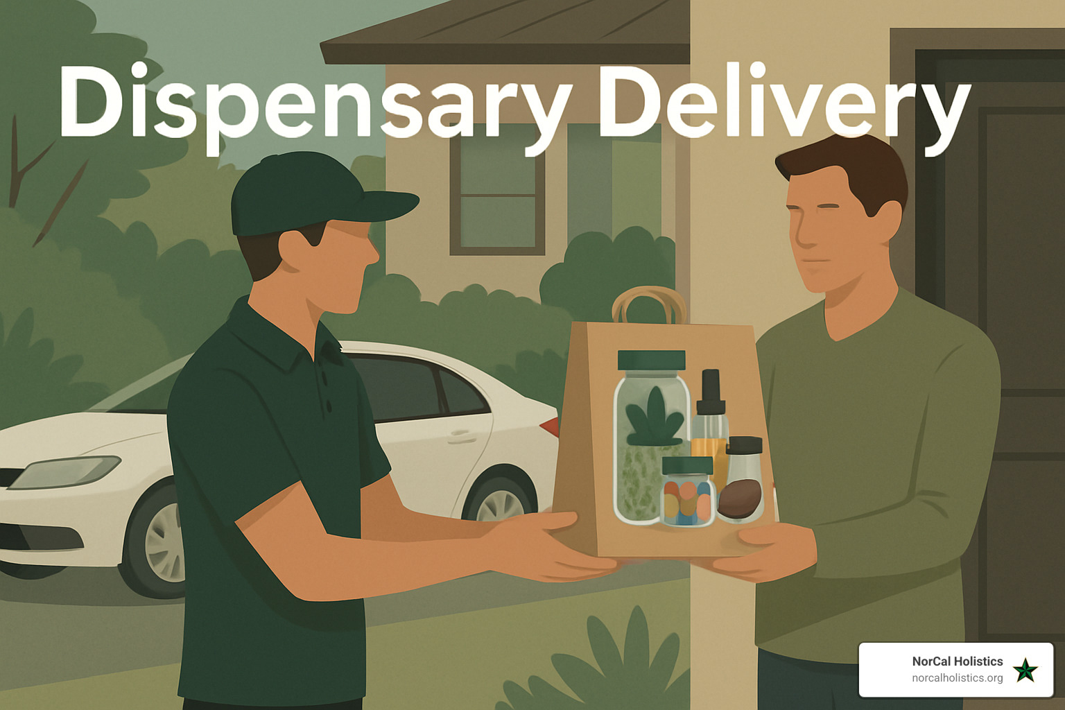 Cannabis delivery product selection showing various categories including flower jars, edible gummies, vape cartridges and concentrates arranged professionally - dispensary delivery