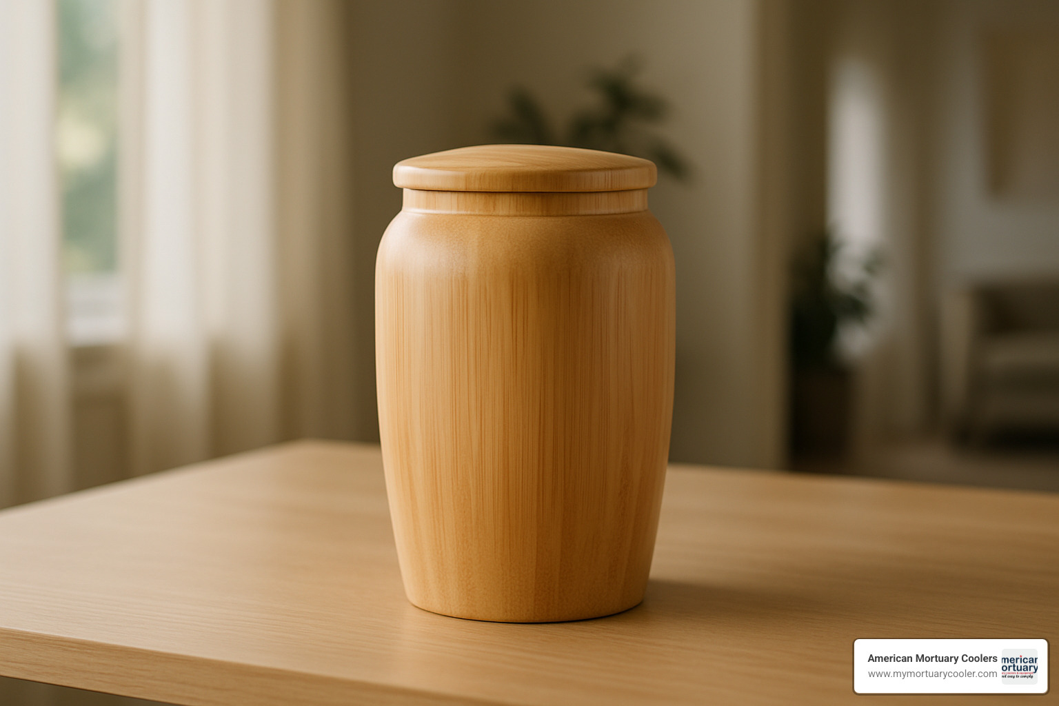 Eco-friendly bamboo medium cremation urn - medium cremation urns