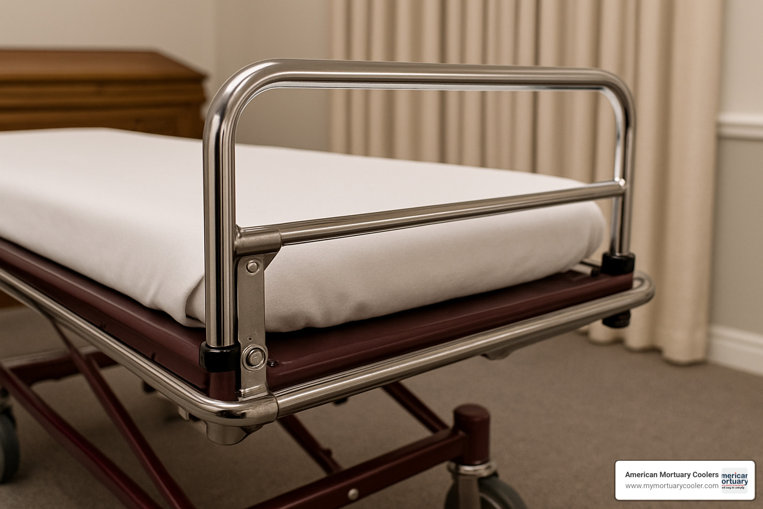 wide mortuary cot side rail attachment - wide mortuary cot 