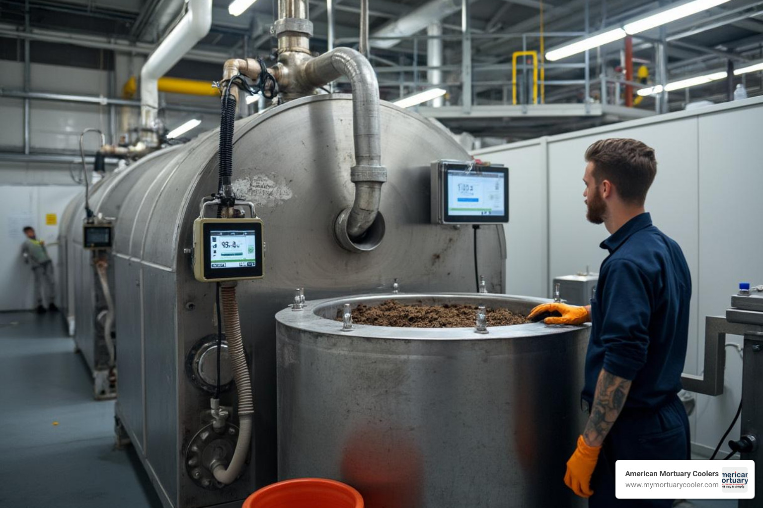 composting facility with monitoring equipment - how to compost a body