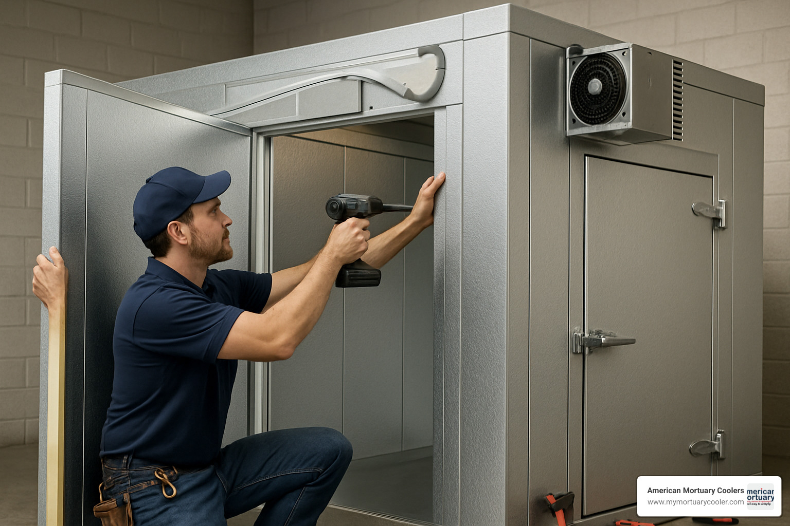 walk-in cooler installation - cycle of refrigerant