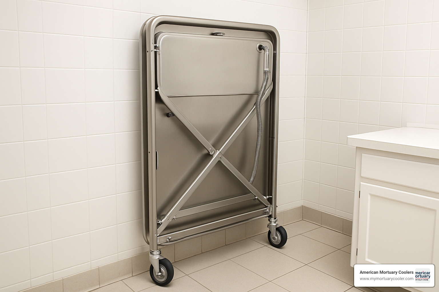 fold-flat table in storage - what is an embalming table