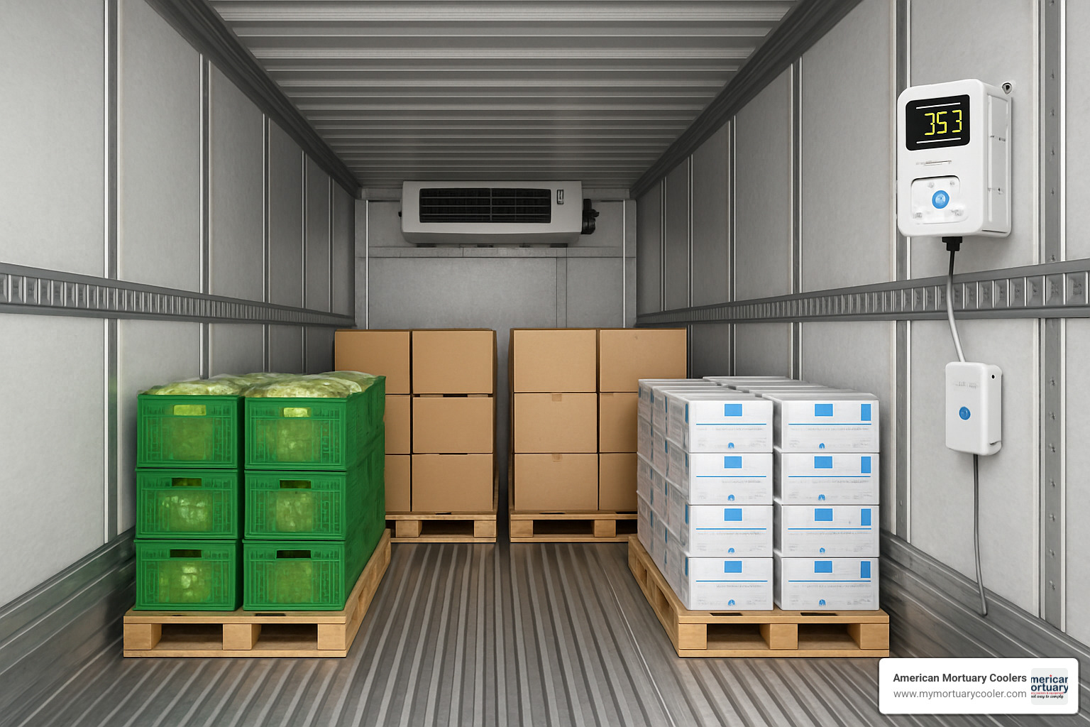 temperature controlled cargo storage - reefer refrigerated trailer