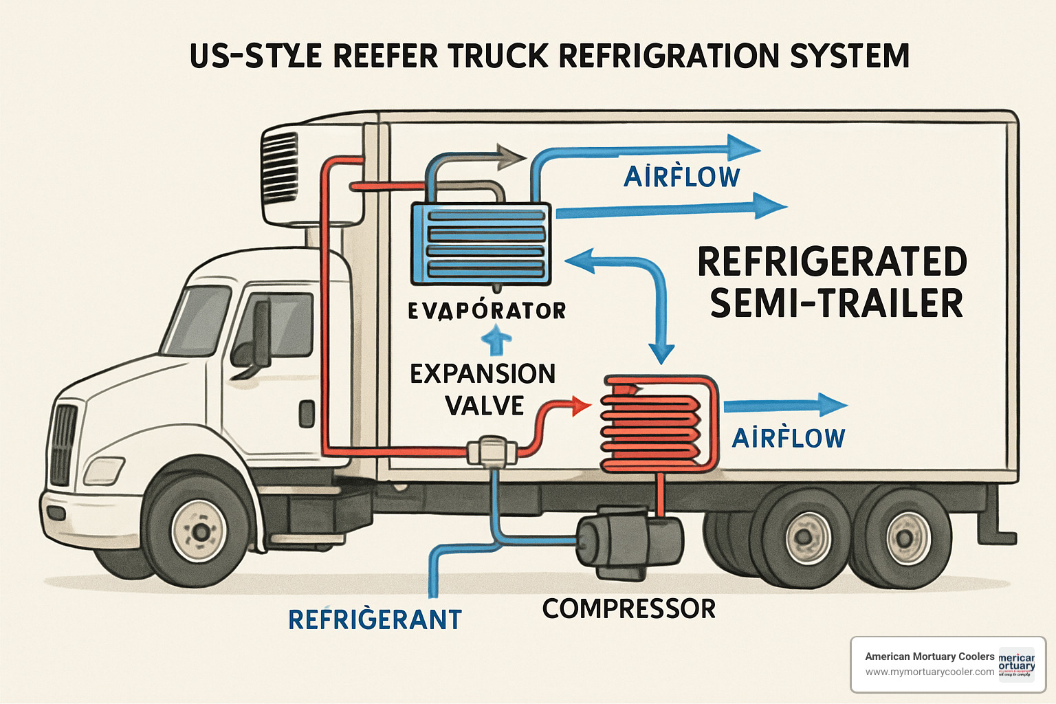 detailed diagram of reefer truck refrigeration system - reefer truck