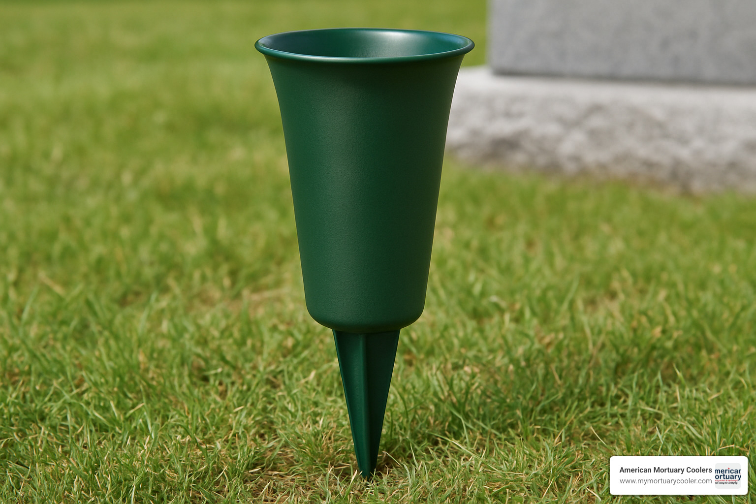 ground-spike plastic vase - cemetery pots
