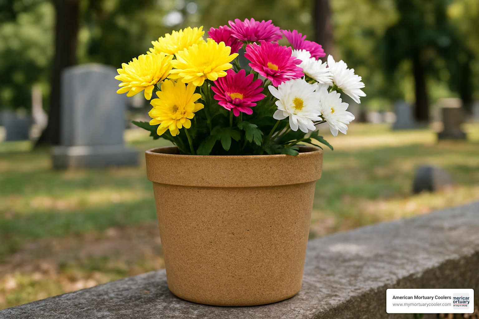 bamboo fiber pot - cemetery pots
