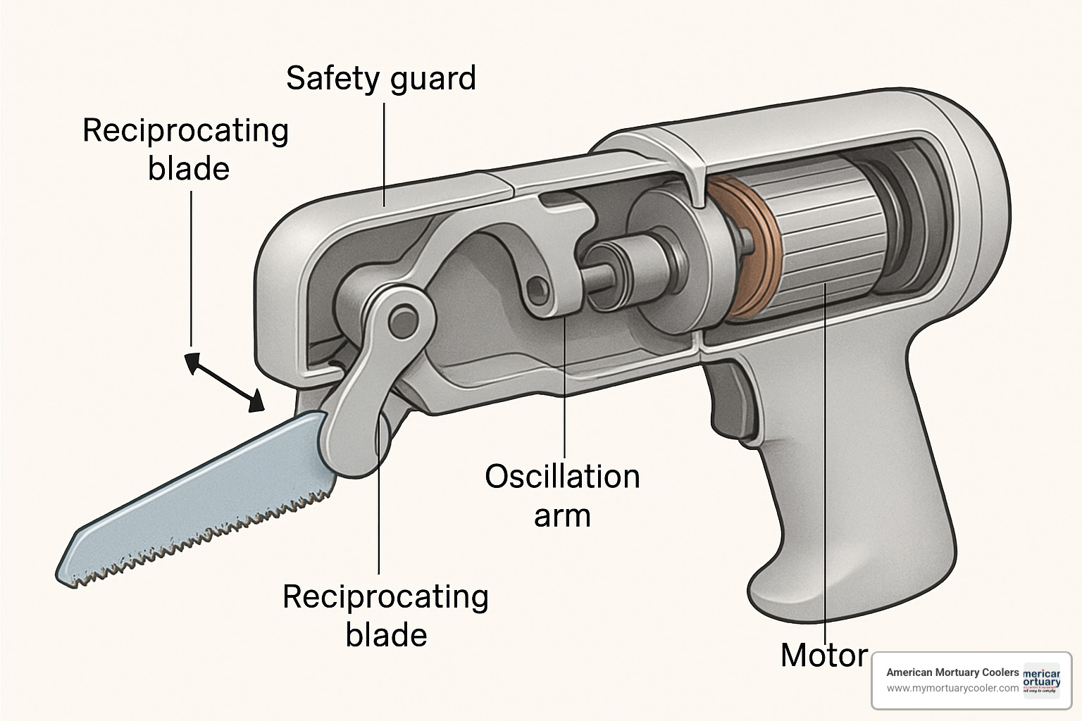 bone saw mechanism diagram - bone saw