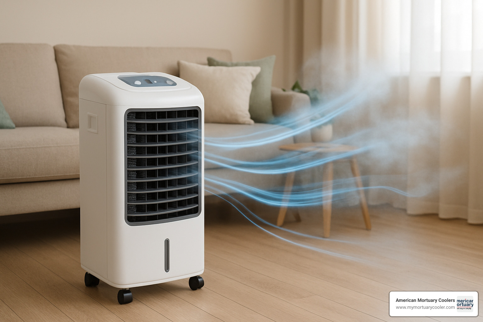 Lineup of top evaporative cooler brands showing Portacool, Honeywell, Hessaire, and Big Ass Fans models with price tags and feature highlights - evaporative portable