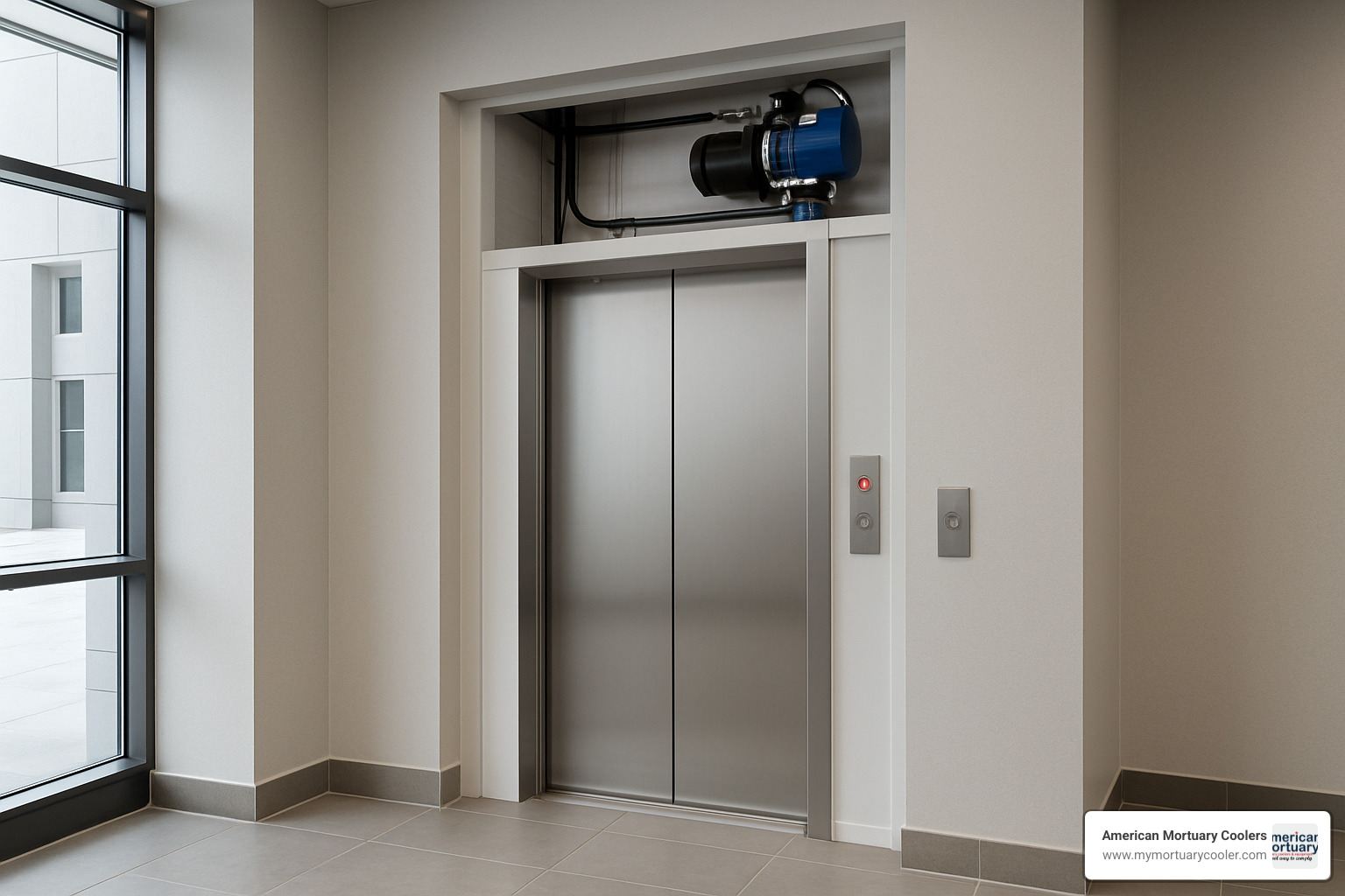 compact MRL hydraulic lift installation showing space-saving design - hydrau lift