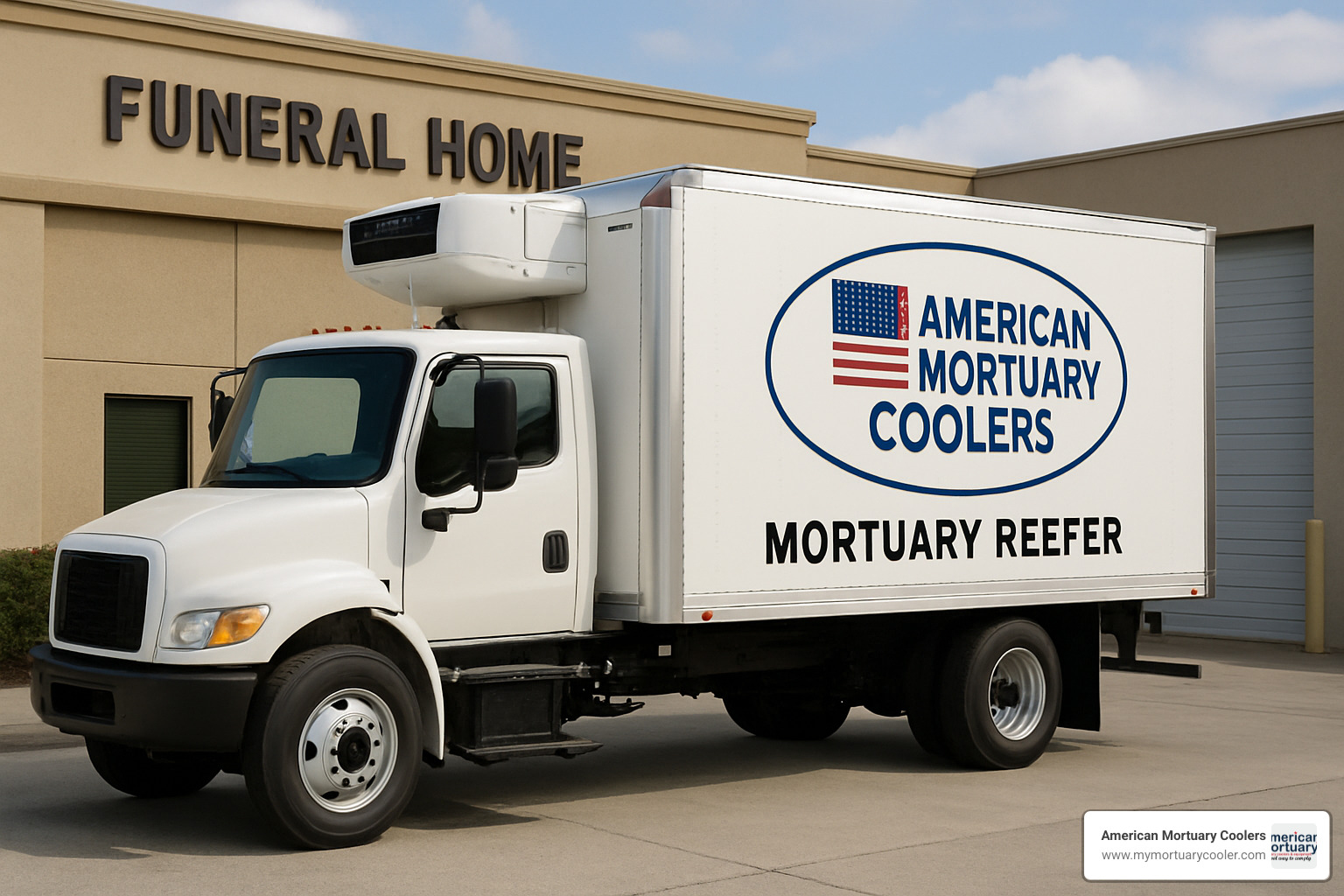 An American Mortuary Coolers custom mortuary reefer, ready for delivery - REEFER