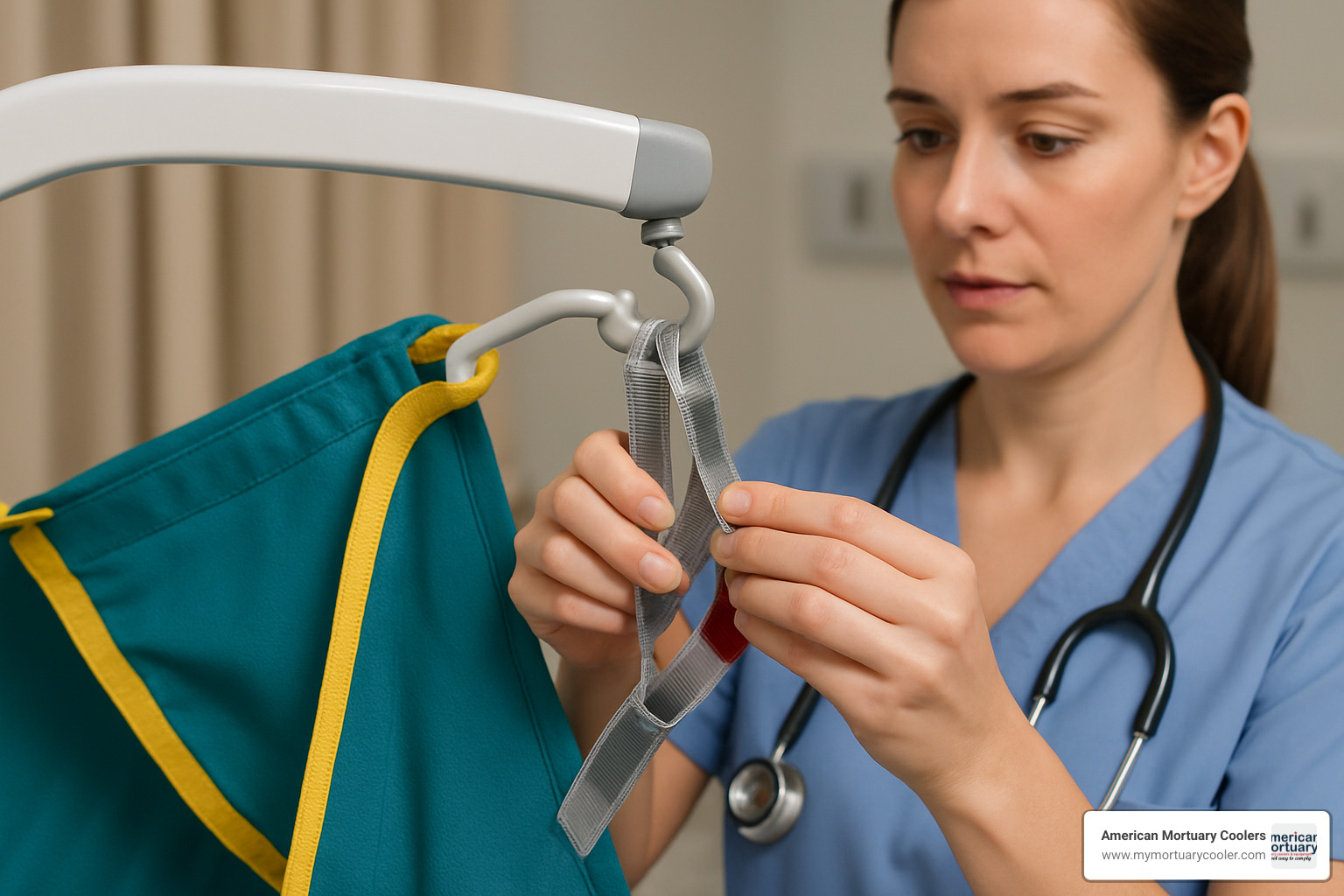 proper sling attachment - medical lift