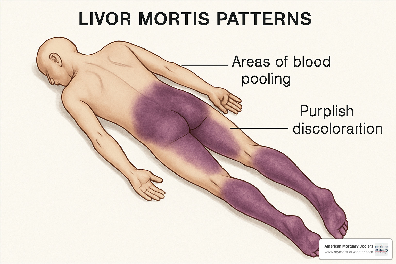 livor mortis patterns - dead body