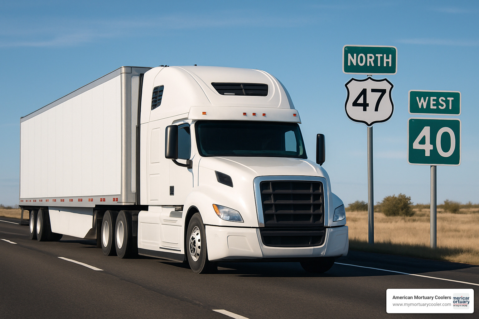 refrigerated truck on highway - refrigerated cooling