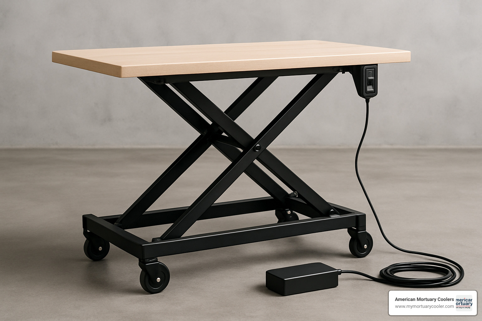 IoT-enabled electric lift table with digital display showing cycle count and maintenance alerts - electric lift table