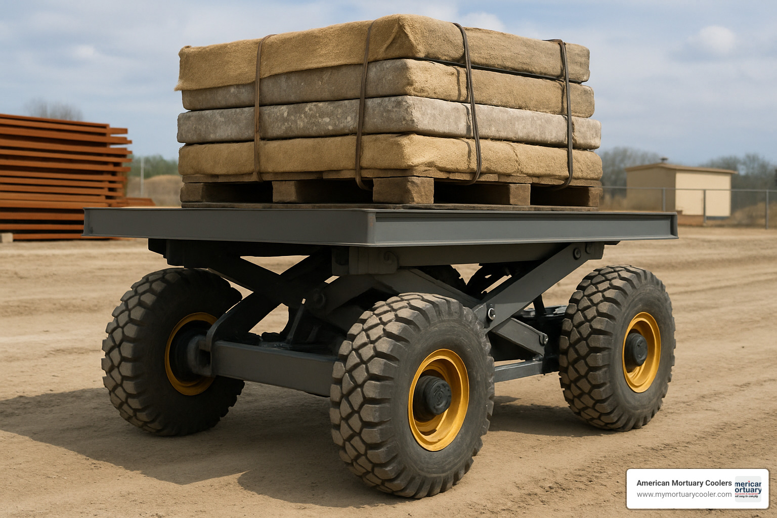 heavy duty lift cart with pneumatic tires - lift cart
