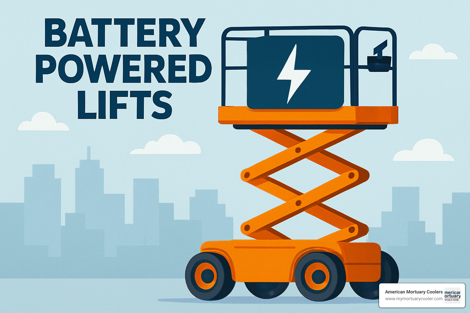 emergency stop button - battery powered lifts