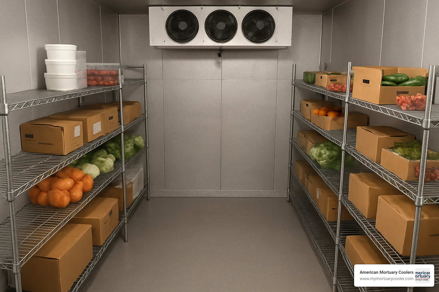 optimal shelving layout in walk-in cooler - walk in fridge sizes