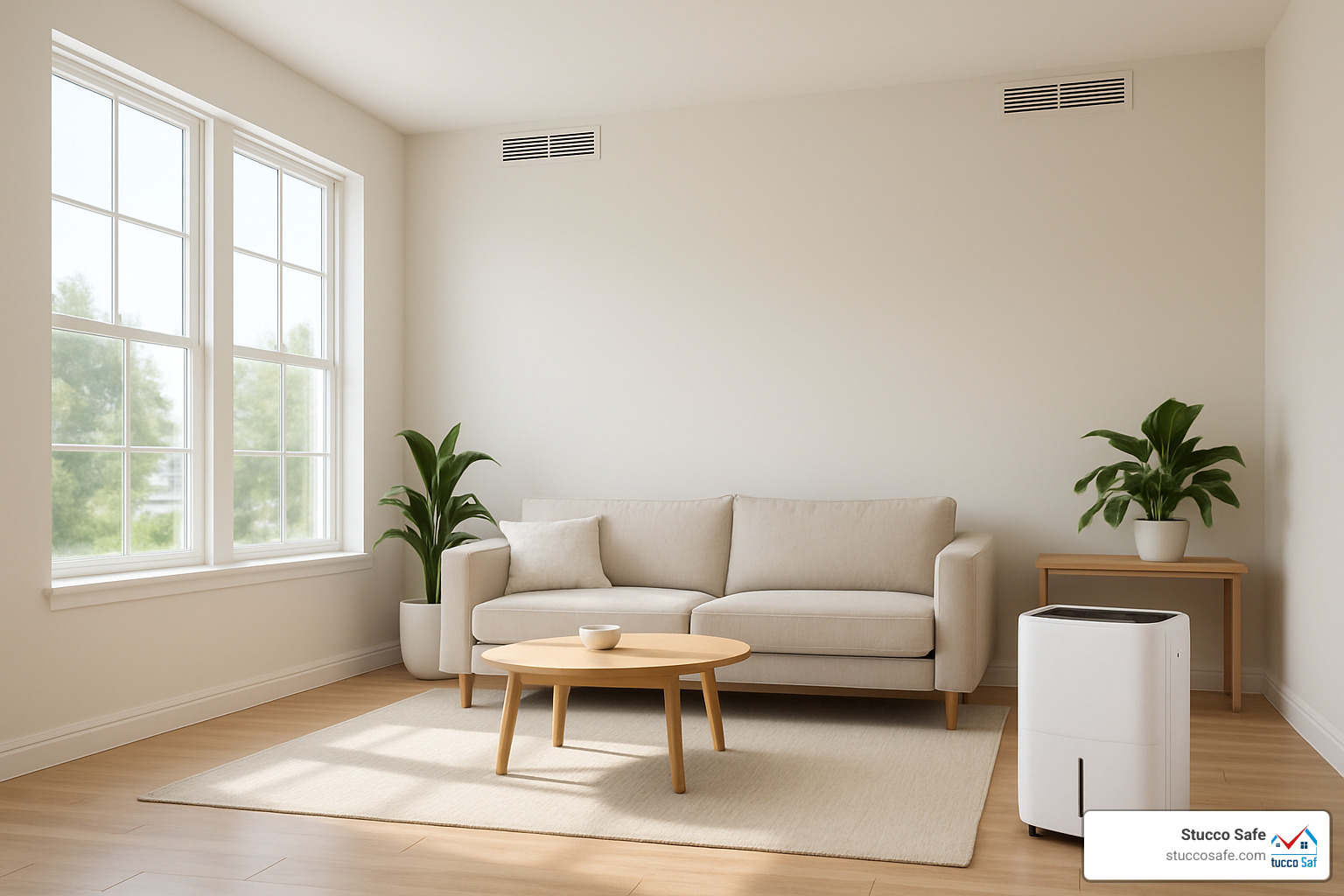 clean, dry home interior with good ventilation and humidity control - mold test